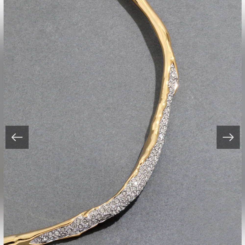 🎁ALEXIS BITTAR Solanales Gold Crystal Collar Necklace last 1 - Picture 8 of 9